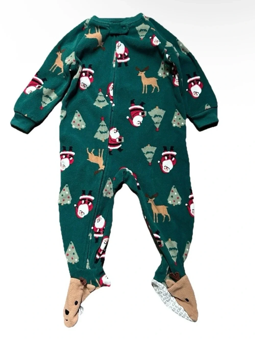 Toddler Christmas Holiday Winter Fleece Pajamas Size 12-18 Months